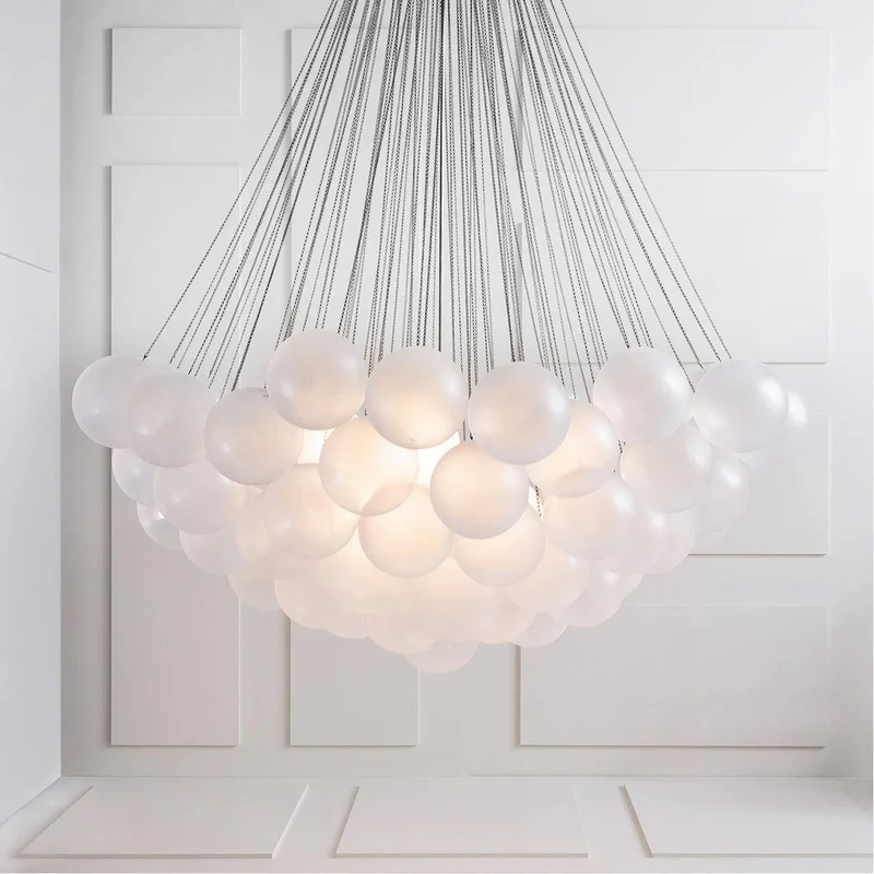Handbewerkte Glazen Bollenkandelaar met Natuurlijke Lichtverstrooiing – Elegante 19th-Century Glastechniek voor Warme Sfeer | Sansoti