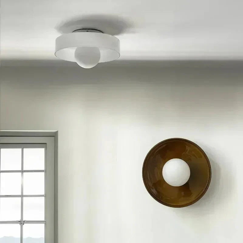 Glazen Plafondlamp Scandinavische Stijl Groen Geel Wit – Sfeervolle Verlichting voor Woonkamer Slaapkamer | Sansoti