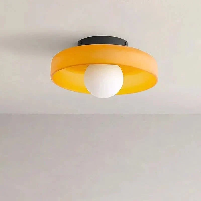 Glazen Plafondlamp Scandinavische Stijl Groen Geel Wit – Sfeervolle Verlichting voor Woonkamer Slaapkamer | Sansoti