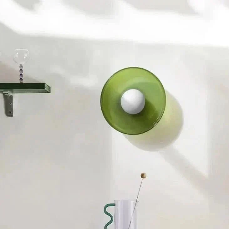 Glazen Plafondlamp Scandinavische Stijl Groen Geel Wit – Sfeervolle Verlichting voor Woonkamer Slaapkamer | Sansoti