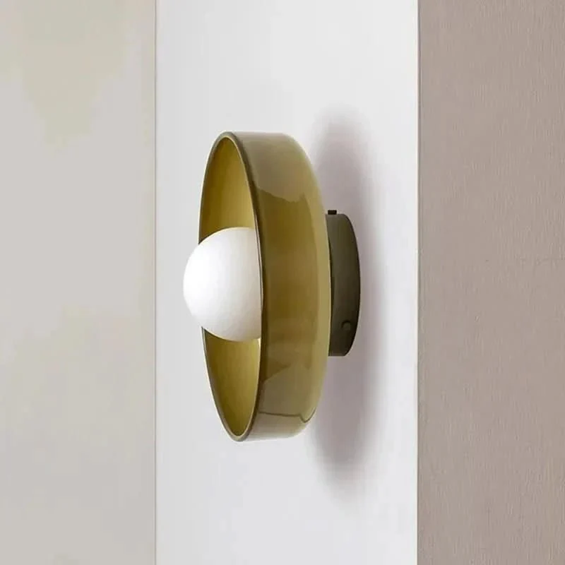 Glazen Plafondlamp Scandinavische Stijl Groen Geel Wit – Sfeervolle Verlichting voor Woonkamer Slaapkamer | Sansoti