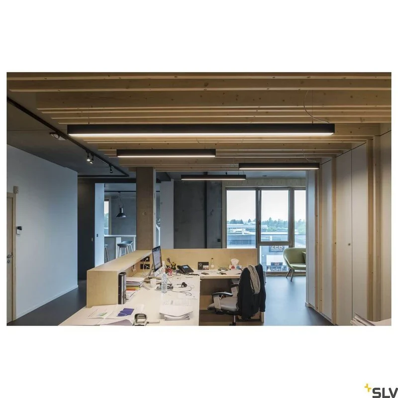 Glenos 2m Pendellampe Schwarz 4000K