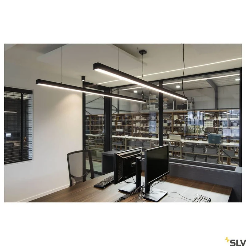 Glenos 2m Pendellampe Schwarz 3000K