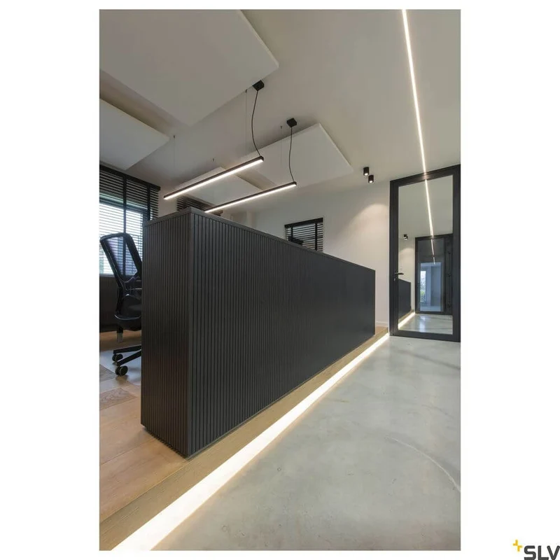 Glenos 2m Pendellampe Schwarz 3000K
