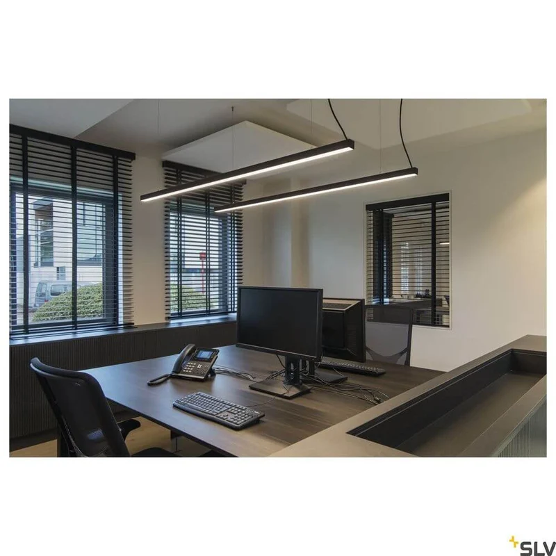 Glenos 2m Pendellampe Schwarz 3000K