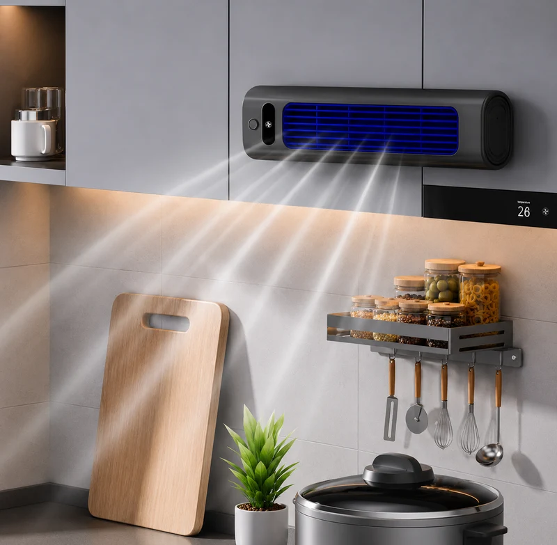 Draadloze Oplaadbare Ventilator 2000mAh Wandmontage Koeling Mobiele Aircooler 12 Uur Stille Werking Stil | Sansoti