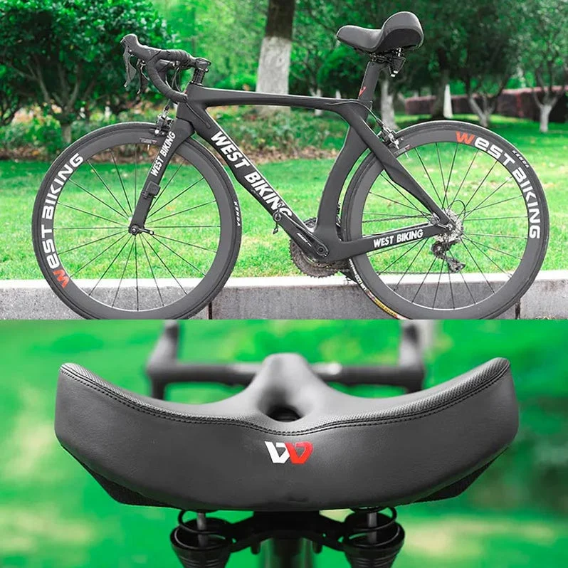 Ergonomisch Fietszadel Breed Ademend 23cm Gel Vulling Comfortabel Rijden Lange Tochten Universeel Pasvorm | Sansoti