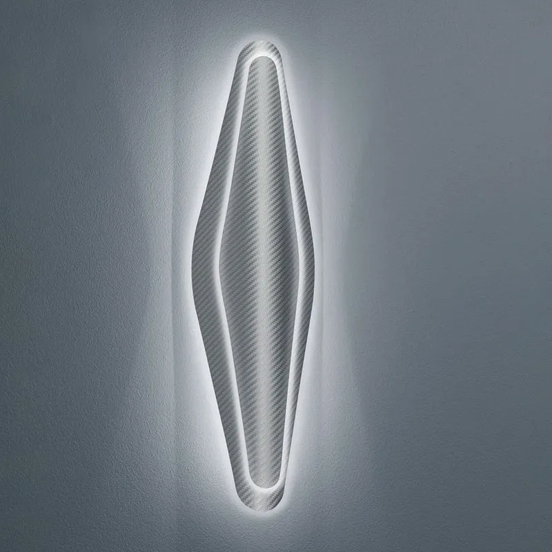 LED Wandleuchte Ply Carbon Silberfarben