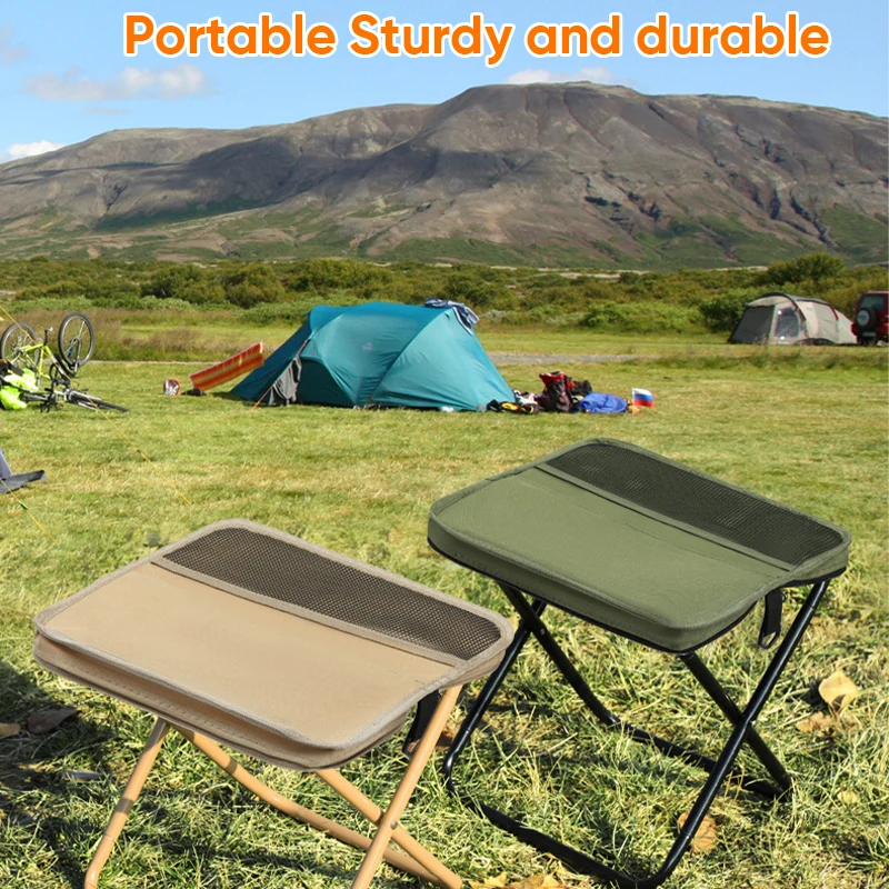 Opvouwbare Campingkruk met Rugsteun en Draagtas – Draagbaar Outdoor Zitmeubel voor Vissen, Wandelen en Picknick | Sansoti