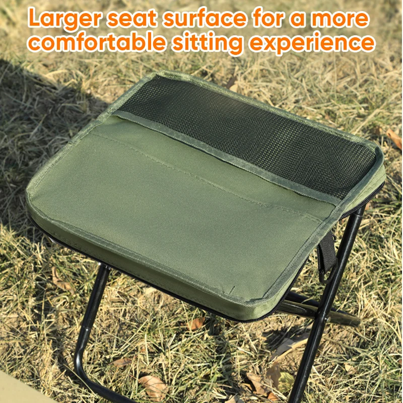 Opvouwbare Campingkruk met Rugsteun en Draagtas – Draagbaar Outdoor Zitmeubel voor Vissen, Wandelen en Picknick | Sansoti