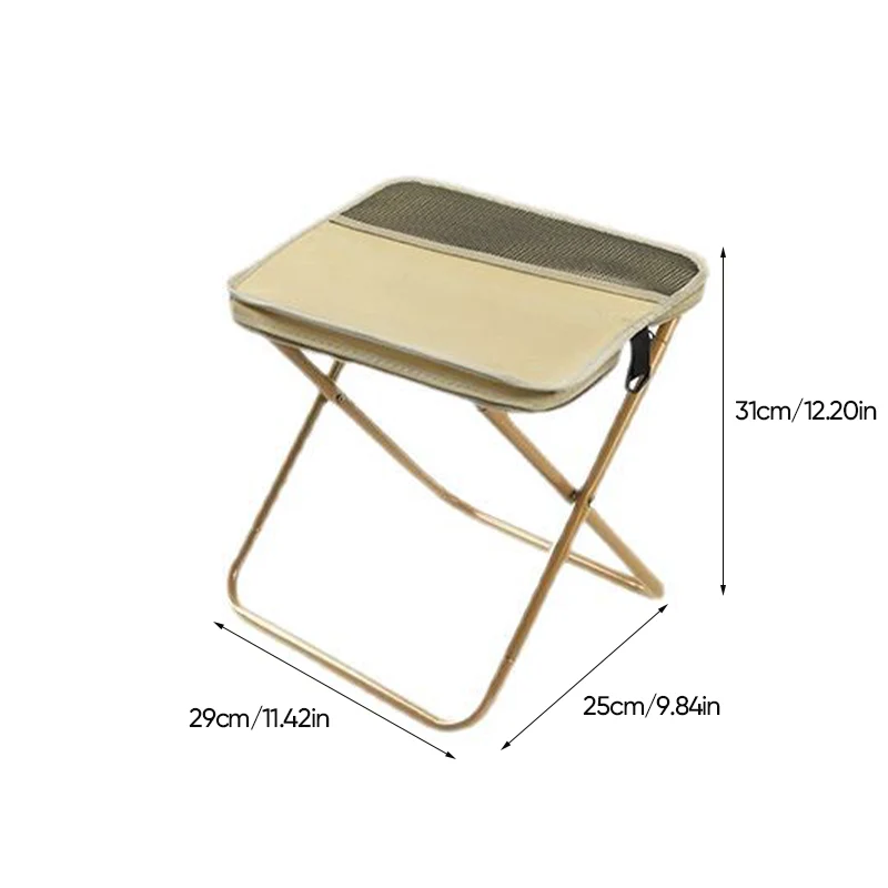 Opvouwbare Campingkruk met Rugsteun en Draagtas – Draagbaar Outdoor Zitmeubel voor Vissen, Wandelen en Picknick | Sansoti
