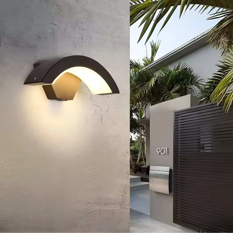 LED Wandlamp met Bewegingssensor voor Buiten – Energiebesparend 18W Waterdicht Buitenlicht in Zwart of Bruin | Sansoti