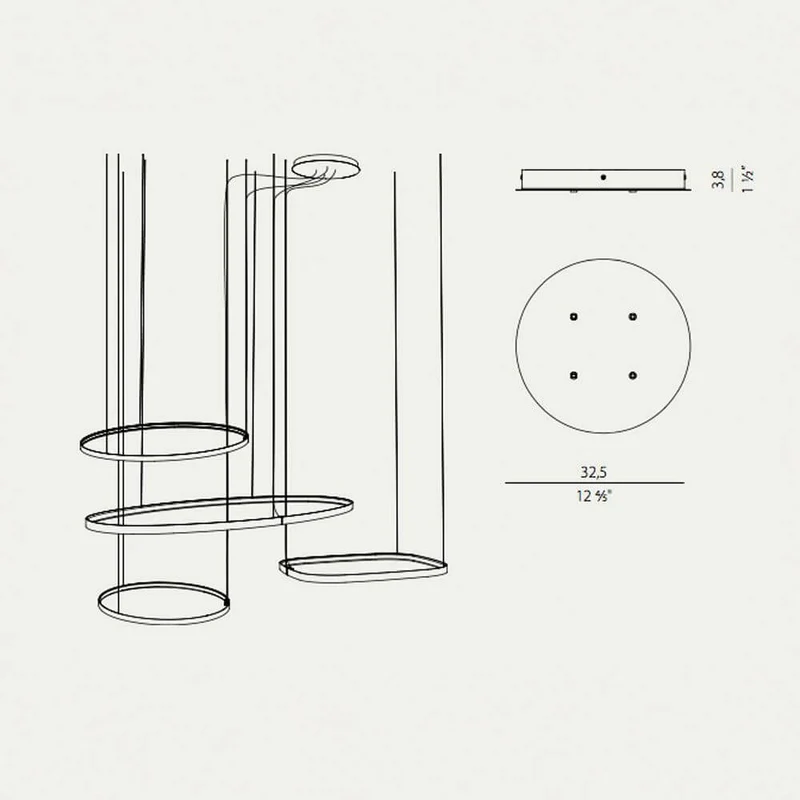 Panzeri Zero Baldachin für Round / Ellipse / Square