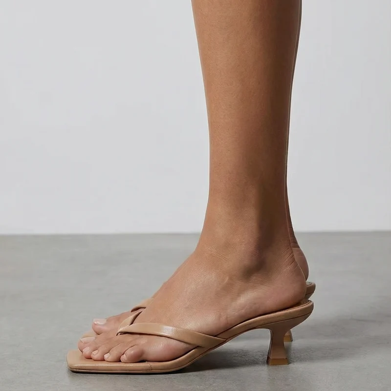 Damessandalen Lage Hak Open Teen Zomer Comfortabel Elegant Casual Chic Bandjes Vrouwenschoenen Strand | Sansoti