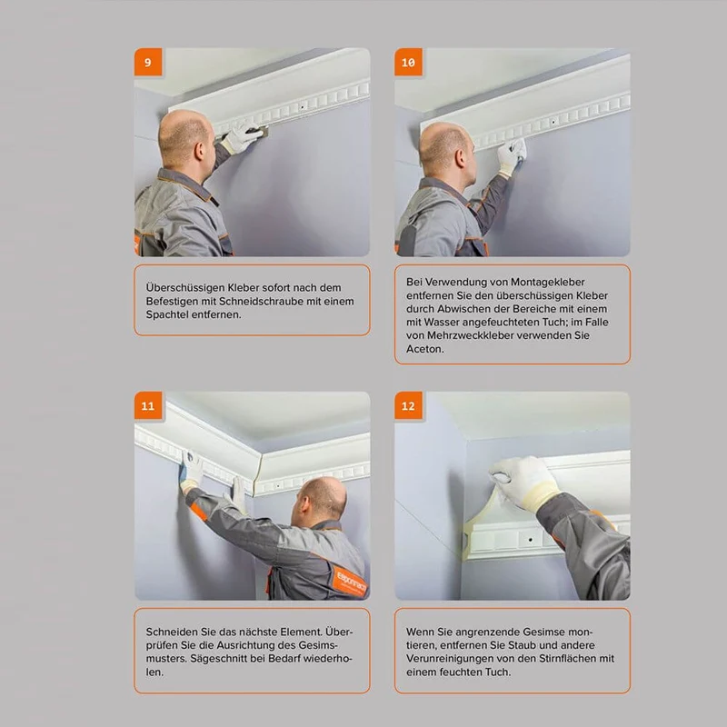 Dekor-Profil L Stuckleiste 1,2 m indirekt Wand oder Decke