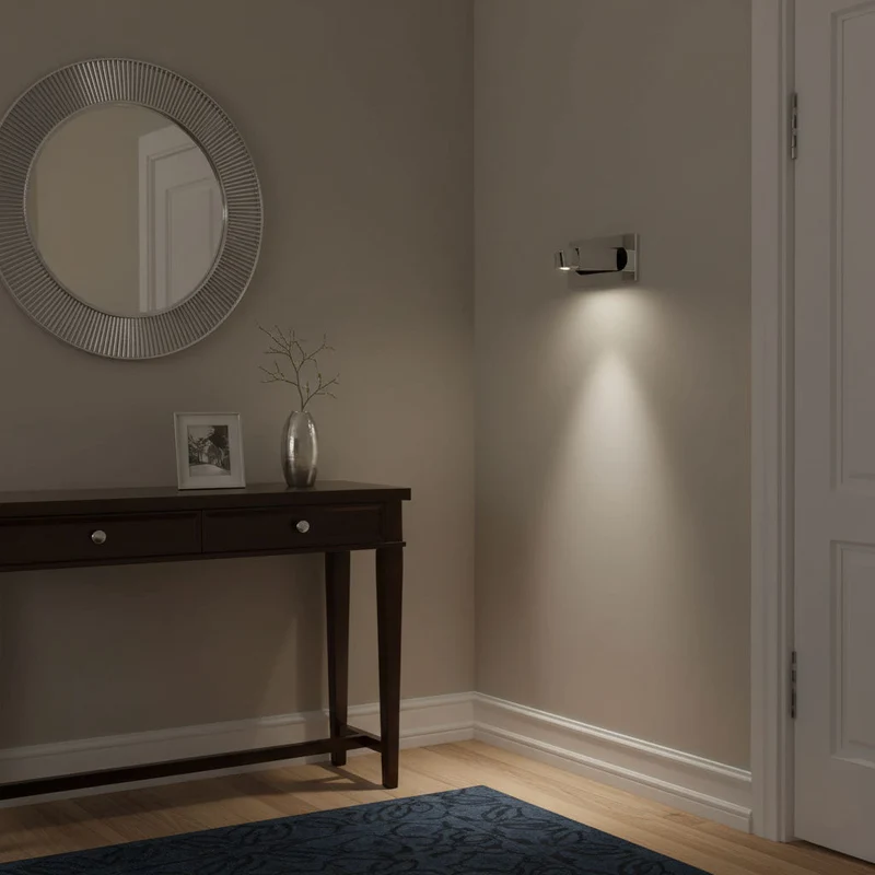 LED wandlamp met verborgen schakelaar – druk in, druk uit – verstelbare kop voor leeslicht naast bed | Sansoti
