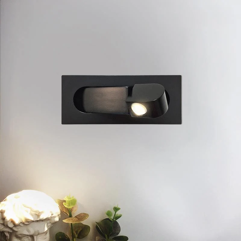 LED wandlamp met verborgen schakelaar – druk in, druk uit – verstelbare kop voor leeslicht naast bed | Sansoti