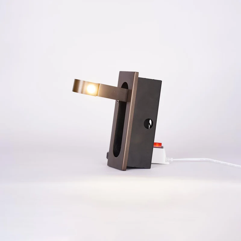 LED wandlamp met verborgen schakelaar – druk in, druk uit – verstelbare kop voor leeslicht naast bed | Sansoti