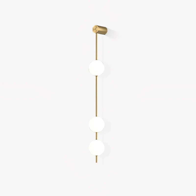 Verticale Glazen Wandlamp met Messing - Design Verlichting voor Gang & Entree | Sansoti
