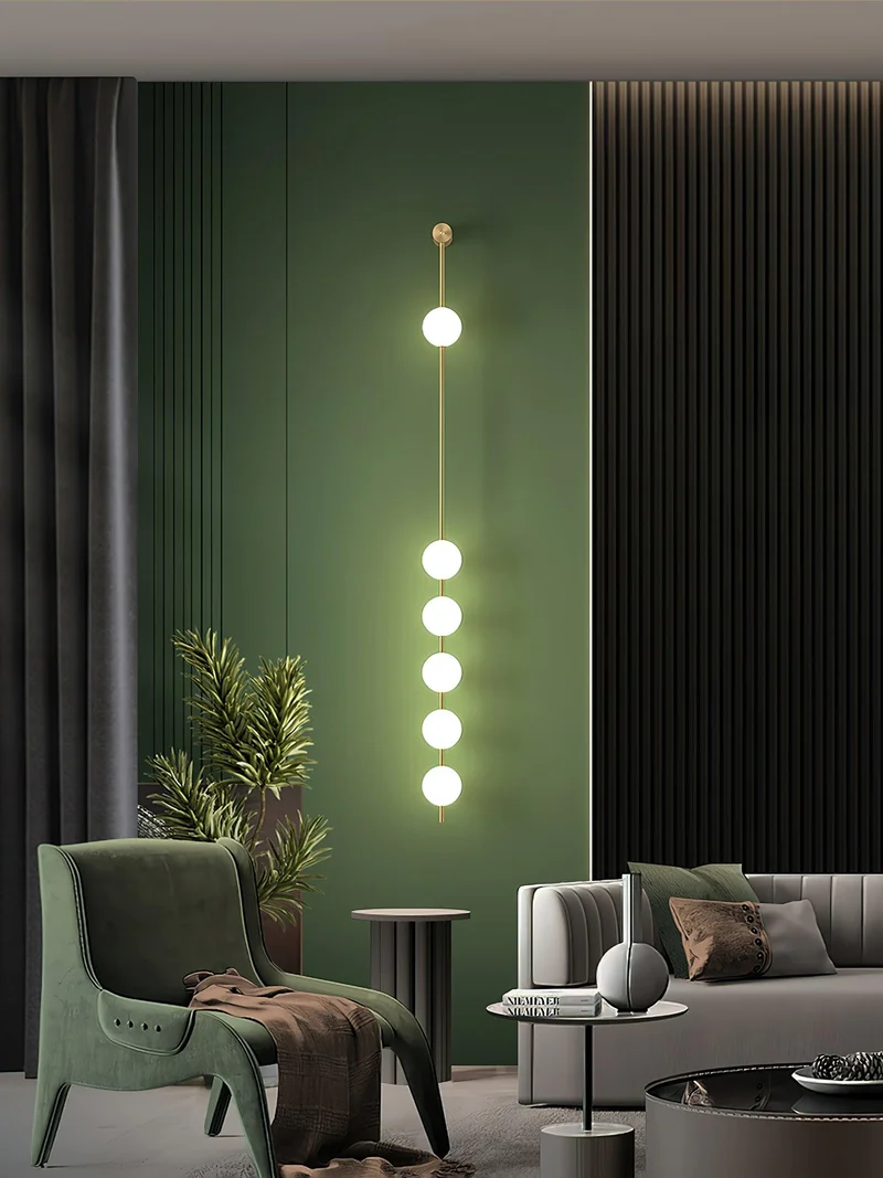 Verticale Glazen Wandlamp met Messing - Design Verlichting voor Gang & Entree | Sansoti