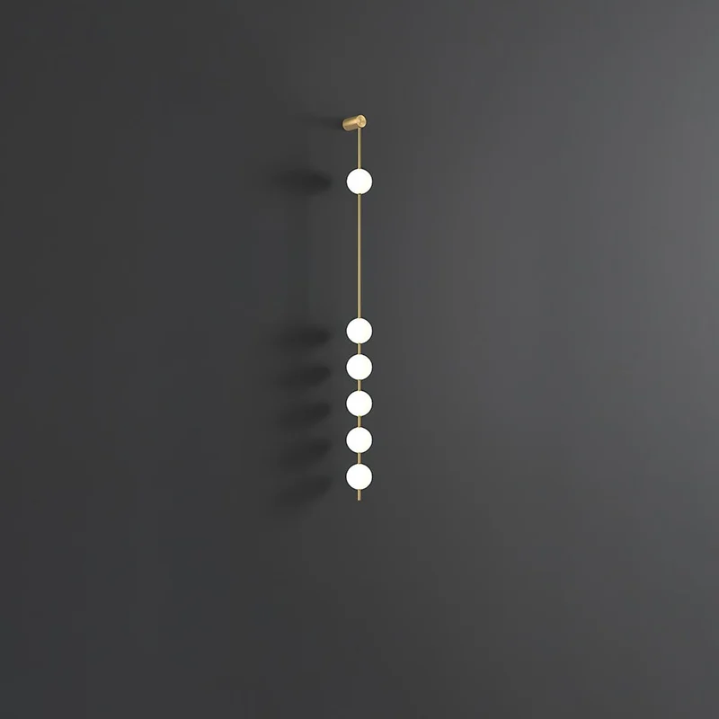 Verticale Glazen Wandlamp met Messing - Design Verlichting voor Gang & Entree | Sansoti