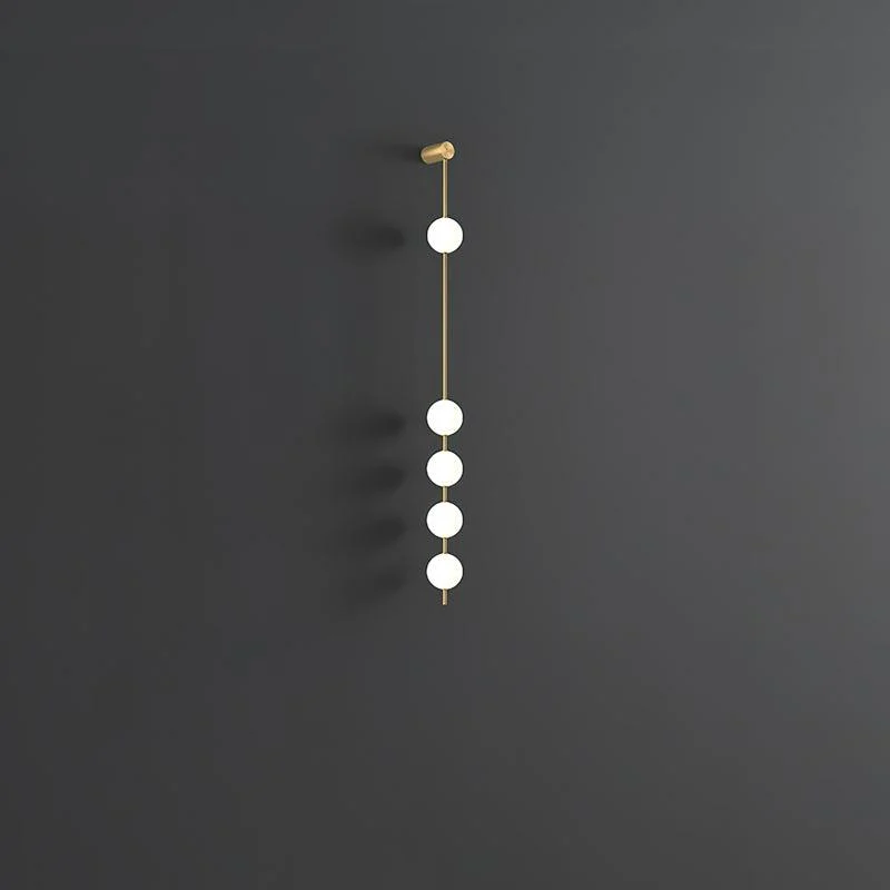 Verticale Glazen Wandlamp met Messing - Design Verlichting voor Gang & Entree | Sansoti