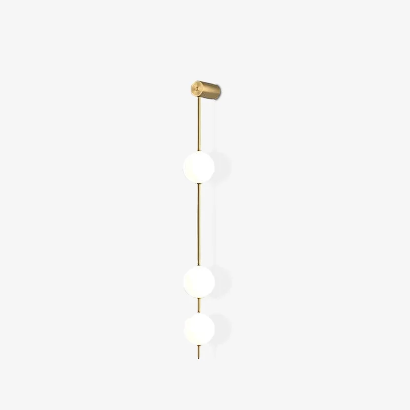 Verticale Glazen Wandlamp met Messing - Design Verlichting voor Gang & Entree | Sansoti