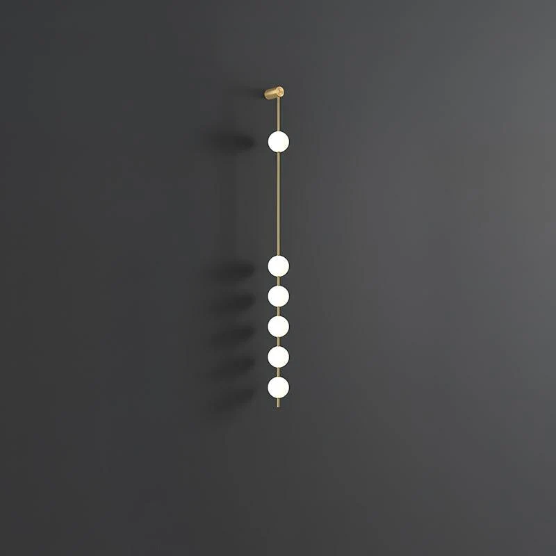 Verticale Glazen Wandlamp met Messing - Design Verlichting voor Gang & Entree | Sansoti