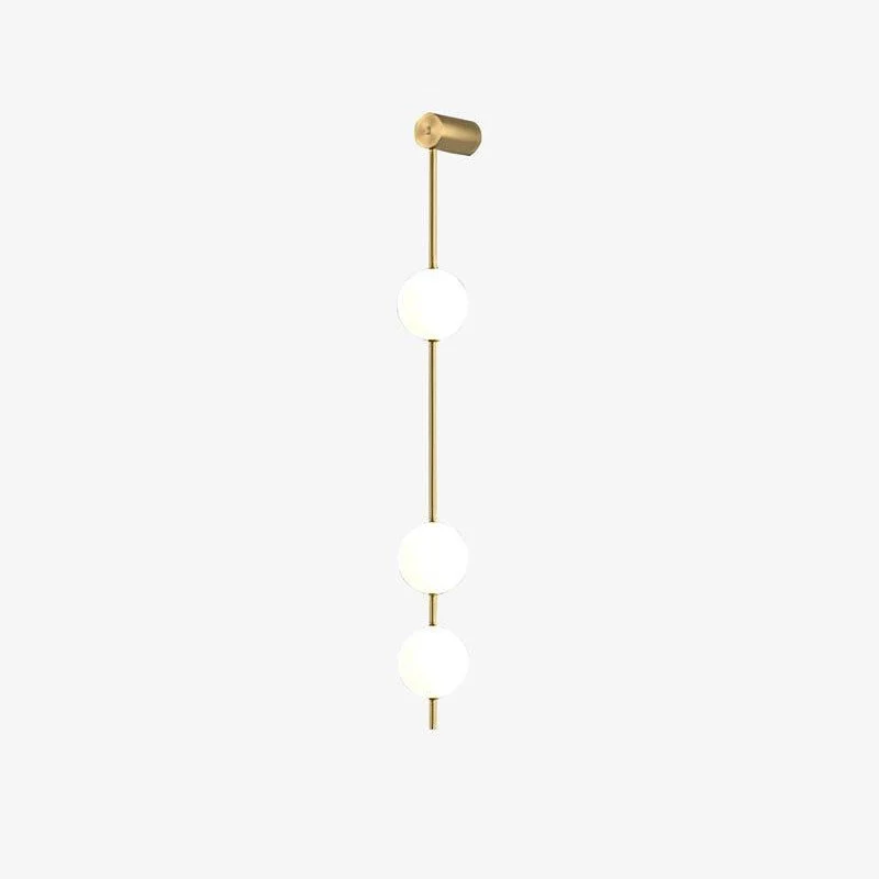 Verticale Glazen Wandlamp met Messing - Design Verlichting voor Gang & Entree | Sansoti
