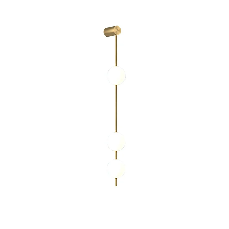 Verticale Glazen Wandlamp met Messing - Design Verlichting voor Gang & Entree | Sansoti