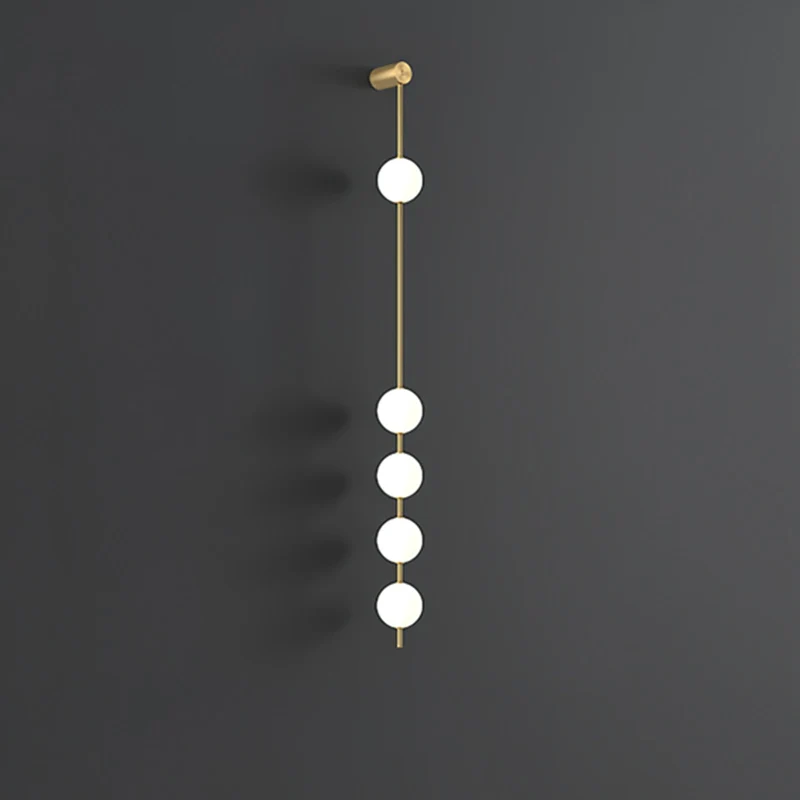 Verticale Glazen Wandlamp met Messing - Design Verlichting voor Gang & Entree | Sansoti