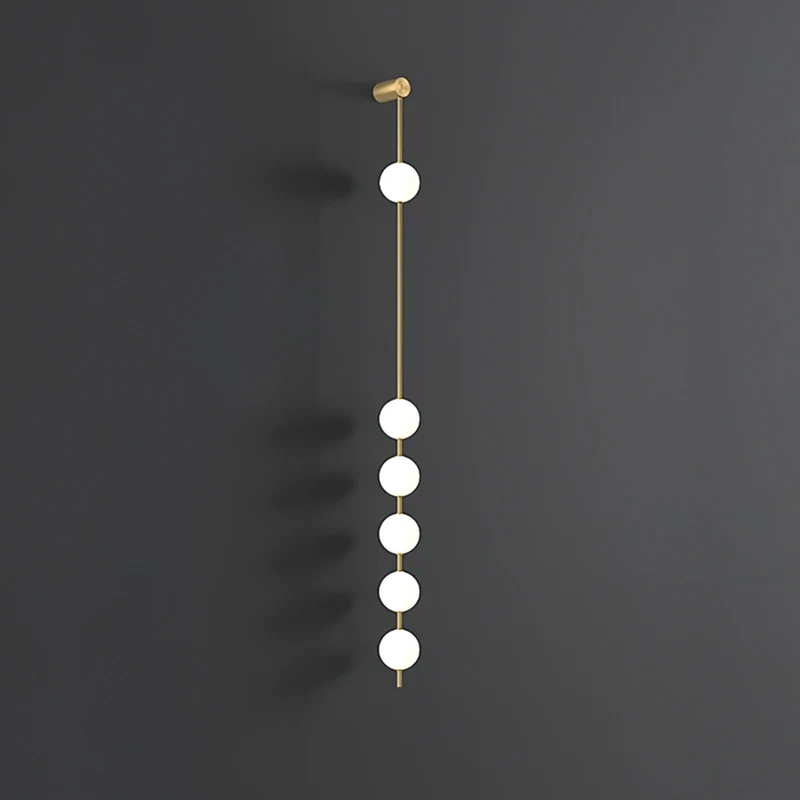 Verticale Glazen Wandlamp met Messing - Design Verlichting voor Gang & Entree | Sansoti
