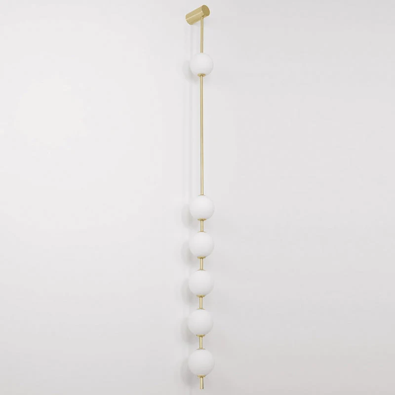 Verticale Glazen Wandlamp met Messing - Design Verlichting voor Gang & Entree | Sansoti