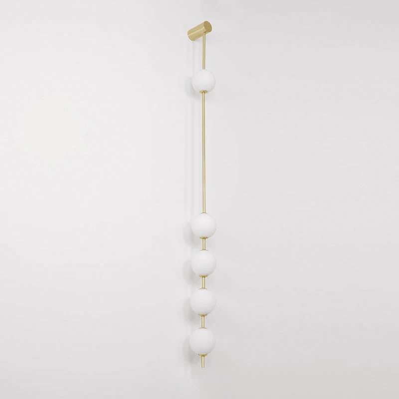 Verticale Glazen Wandlamp met Messing - Design Verlichting voor Gang & Entree | Sansoti