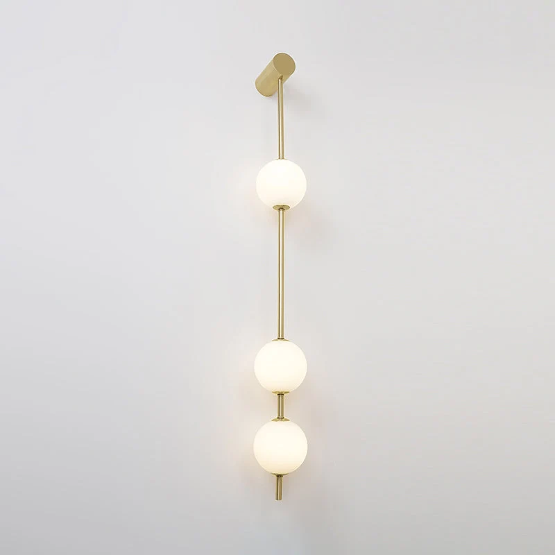 Verticale Glazen Wandlamp met Messing - Design Verlichting voor Gang & Entree | Sansoti