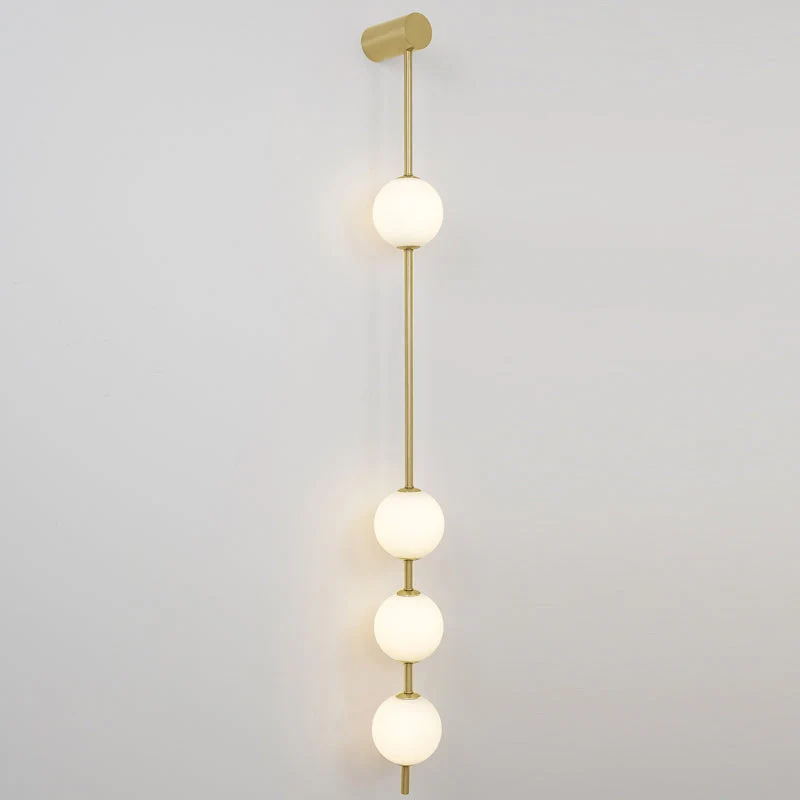 Verticale Glazen Wandlamp met Messing - Design Verlichting voor Gang & Entree | Sansoti