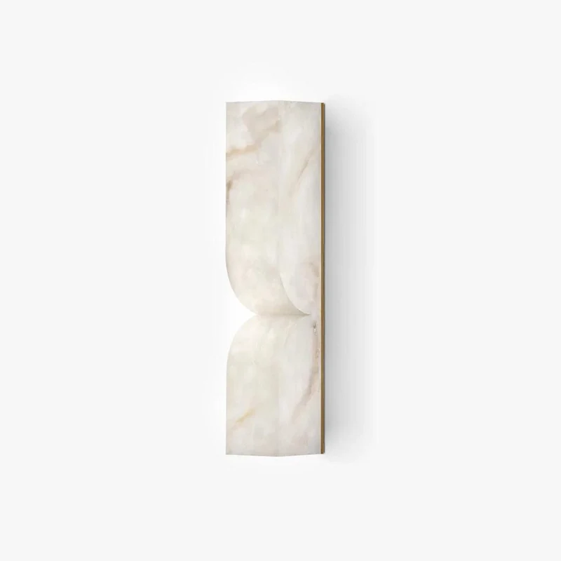 Natuursteen Wandlamp – Massief Alabaster met Organische Vormgeving & Warm Licht | Sansoti