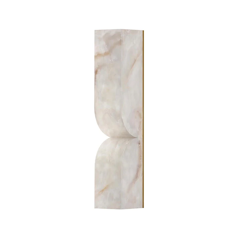 Natuursteen Wandlamp – Massief Alabaster met Organische Vormgeving & Warm Licht | Sansoti