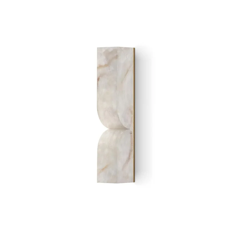Natuursteen Wandlamp – Massief Alabaster met Organische Vormgeving & Warm Licht | Sansoti