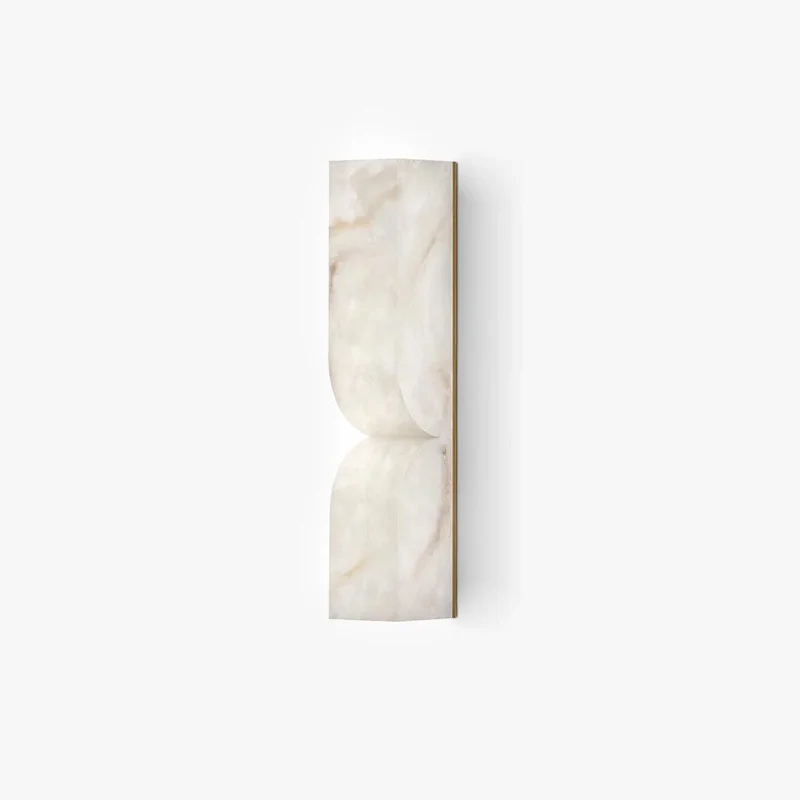 Natuursteen Wandlamp – Massief Alabaster met Organische Vormgeving & Warm Licht | Sansoti