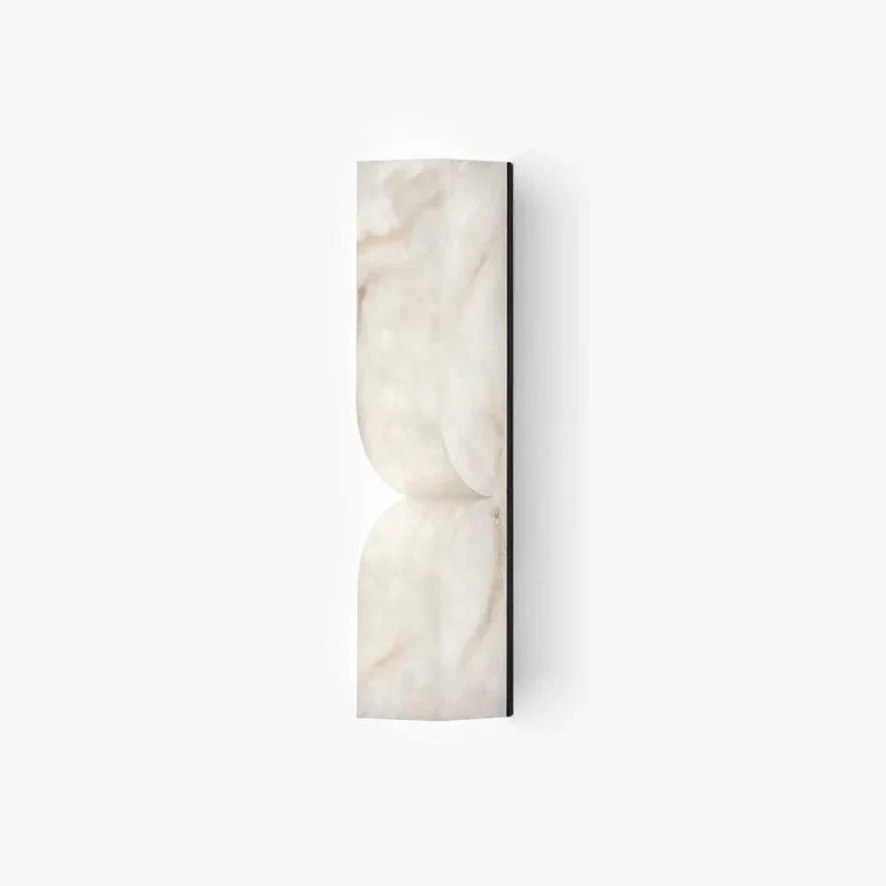Natuursteen Wandlamp – Massief Alabaster met Organische Vormgeving & Warm Licht | Sansoti