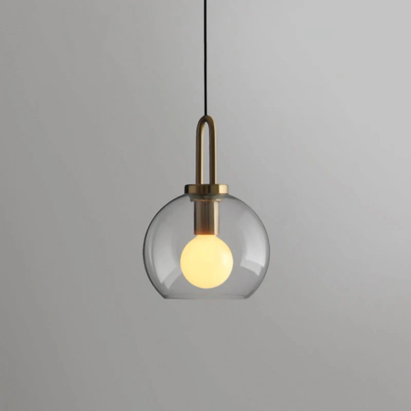 Glazen Hanglamp met Koperen Afwerking – Capsule & Sphere Vormen | Sansoti