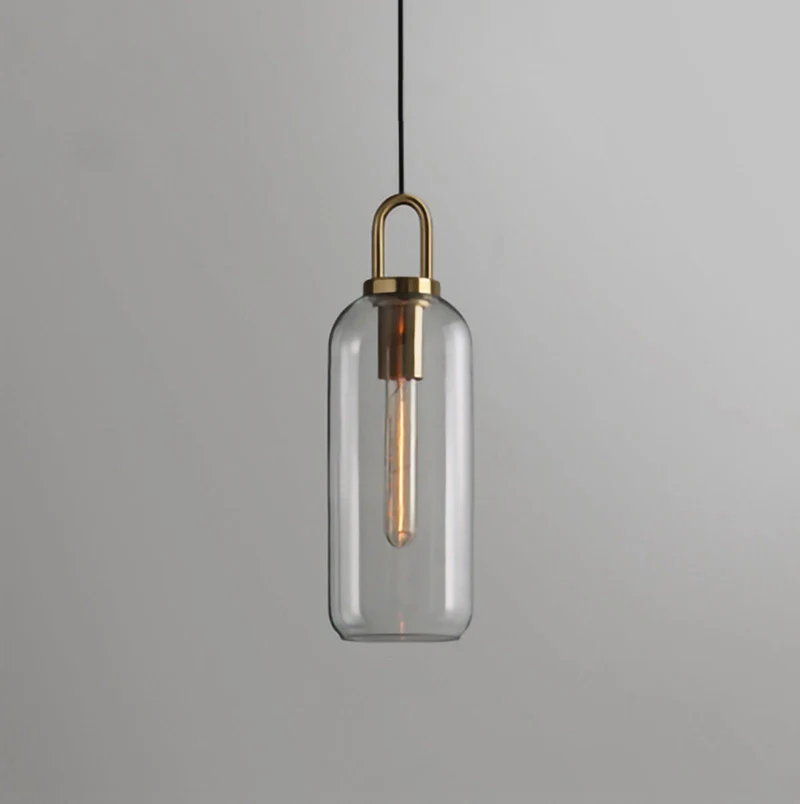 Glazen Hanglamp met Koperen Afwerking – Capsule & Sphere Vormen | Sansoti