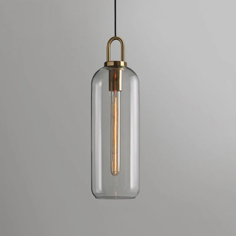 Glazen Hanglamp met Koperen Afwerking – Capsule & Sphere Vormen | Sansoti
