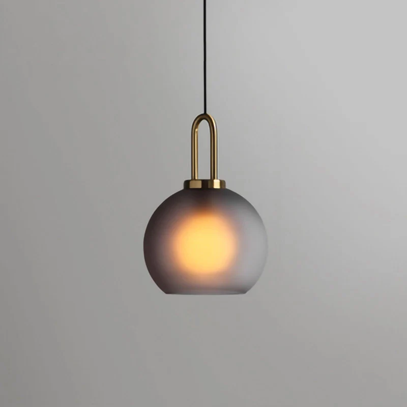 Glazen Hanglamp met Koperen Afwerking – Capsule & Sphere Vormen | Sansoti
