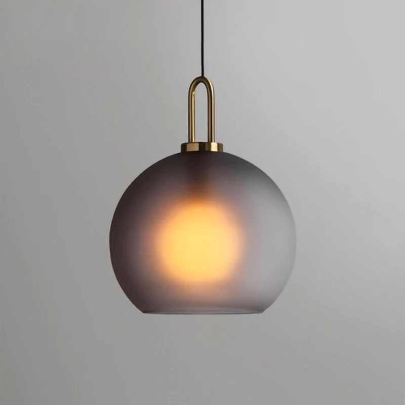 Glazen Hanglamp met Koperen Afwerking – Capsule & Sphere Vormen | Sansoti
