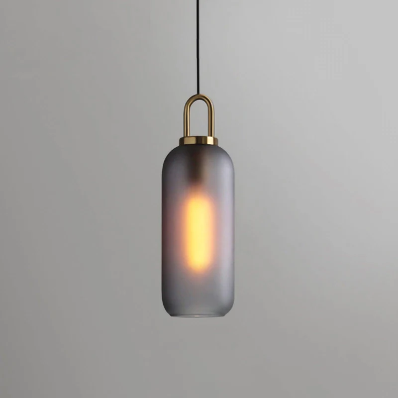 Glazen Hanglamp met Koperen Afwerking – Capsule & Sphere Vormen | Sansoti