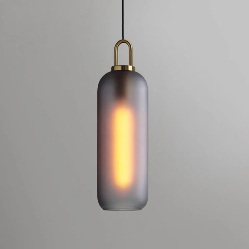 Glazen Hanglamp met Koperen Afwerking – Capsule & Sphere Vormen | Sansoti