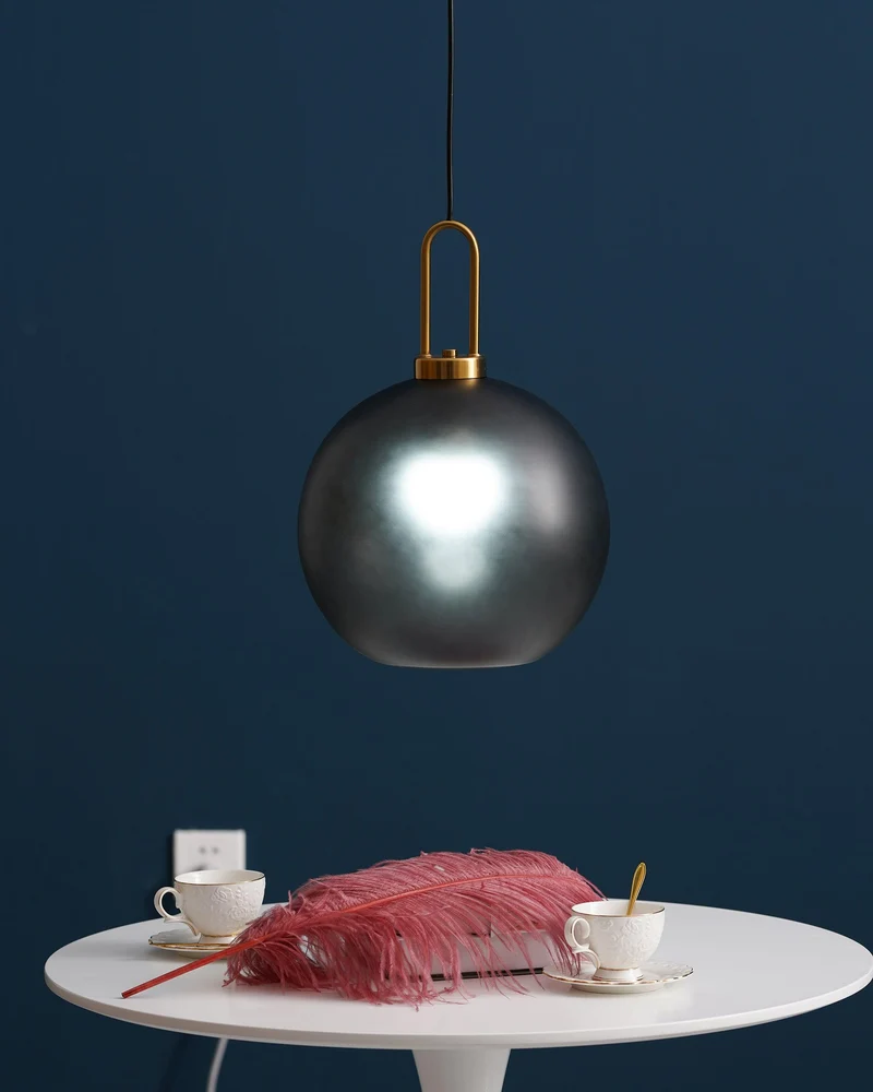 Glazen Hanglamp met Koperen Afwerking – Capsule & Sphere Vormen | Sansoti