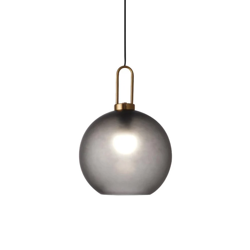 Glazen Hanglamp met Koperen Afwerking – Capsule & Sphere Vormen | Sansoti